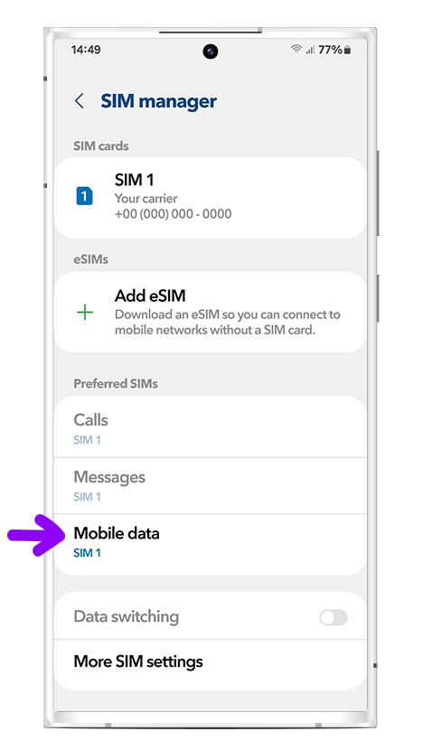 Choose your new Telemach eSIM