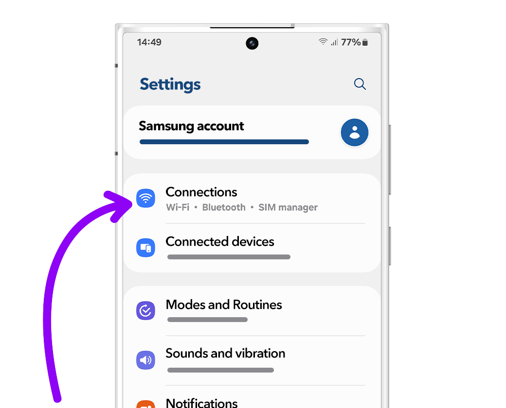 Access Settings on your phone