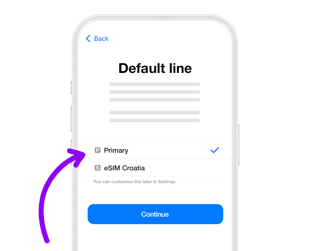 Select the Default Line